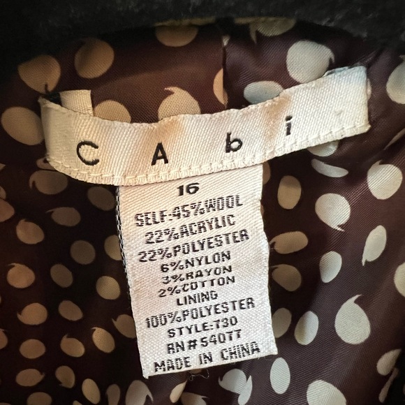 CAbi 3/4 sleeve brown, cream, pink and green jacket size 16 - Picture 2 of 7